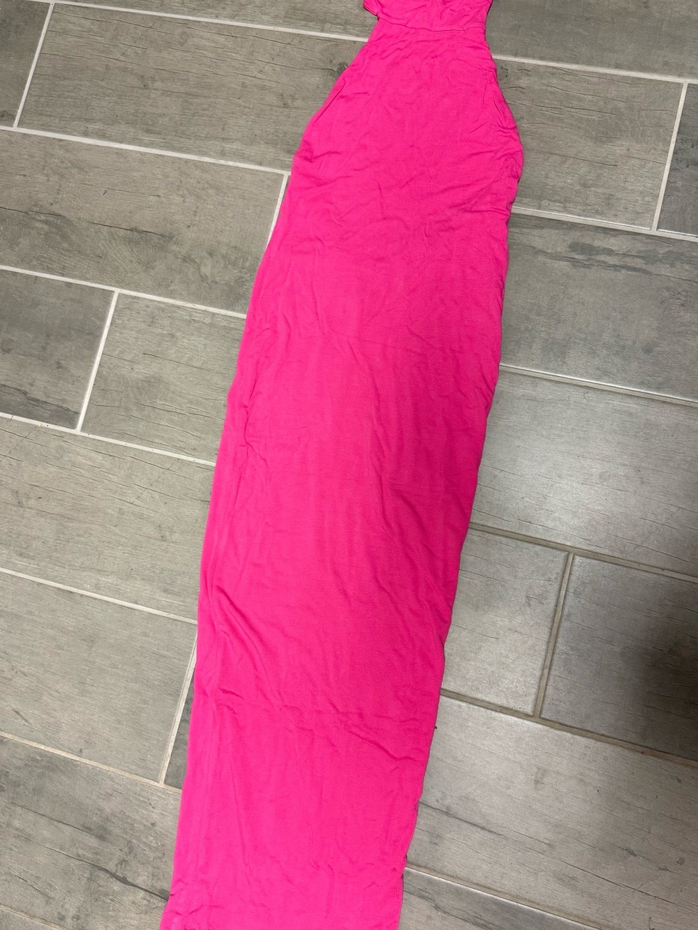 naked wardrobe Hot Pink Halter Maxi Dress - Picture 5 of 7